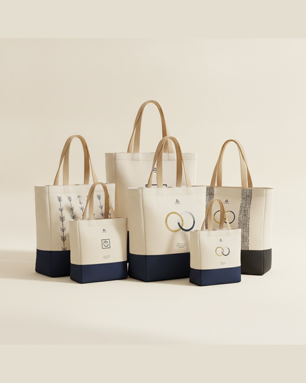 Custom Classic Two-Tone Tote Bags product image