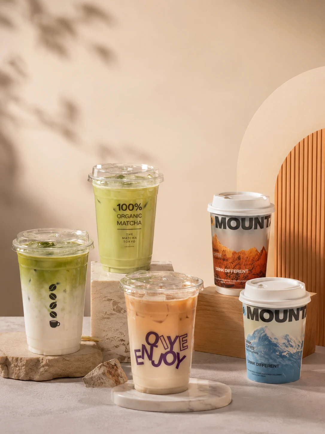 Cold Cups banner featuring Custom Clear Plastic Cups